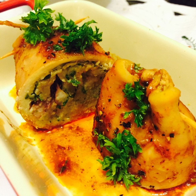 意式酿鲜鱿鱼（平底锅法）Stuffed squid的做法图解11
