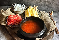 #冬天就要吃火锅#一个人的番茄酸汤肥牛暖锅的做法