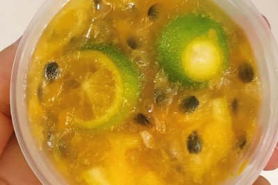 夏日美白饮品蜂蜜柠檬百香果