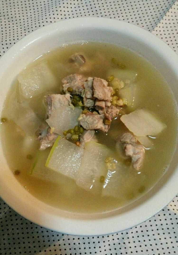 冬瓜绿豆排骨汤的做法