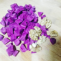 紫薯米糊+能量低脂汉堡#美的早安豆浆机#的做法图解2