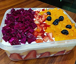 #换着花样吃早餐#水果盒子蛋糕的做法