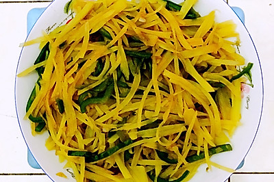 醋溜青椒土豆丝
