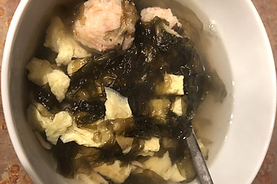 紫菜虾滑蛋汤