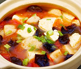 红果茄汁豆腐汤的做法