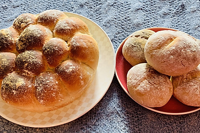 周氏 · 花型酸奶面包 & 海蒂白面包
