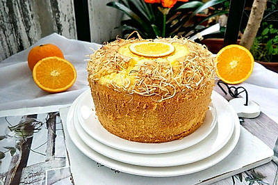椰丝香橙戚风蛋糕