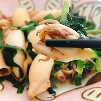 韭菜炒笔管鱿鱼的做法图解5