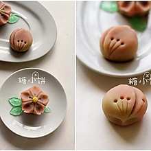 【和果子。樱】练切饼皮。附装饰用锦玉 