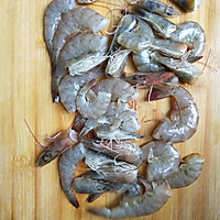 菜花炒虾段的做法图解2