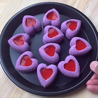爱心紫薯米香糕