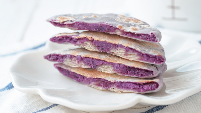 日食记 | 饺子皮紫薯饼
