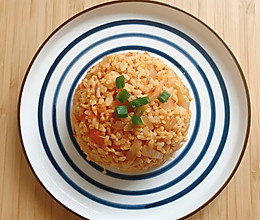 #美食视频挑战赛#番茄洋葱蛋炒饭的做法