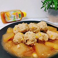 红烧冬瓜鸡肉丸#太太乐鲜鸡汁玩转健康快手菜#的做法图解13