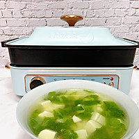 青菜豆腐汤的做法图解5