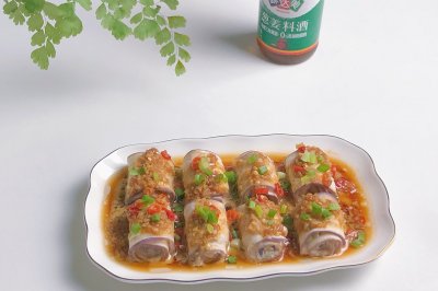 蒜香茄子肉卷