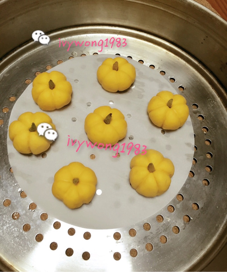 卖萌的「南瓜奶黄包」的做法图解7