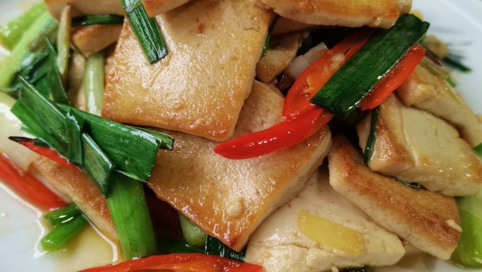 香葱煎豆腐