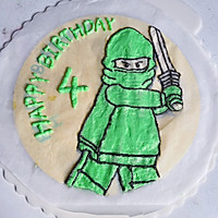 生日蛋糕手绘（鹏鹏4岁）的做法图解1