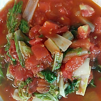 番茄炒小白菜的做法图解4