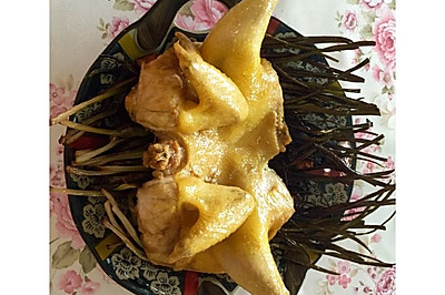 姜葱干煀盐焗鸡(简易版)