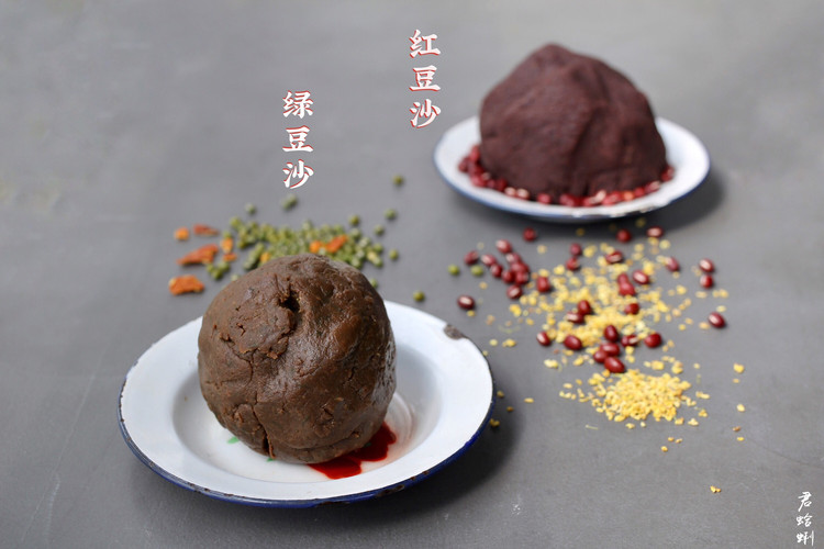 中国馅（一）-红糖绿豆沙、桂花红豆沙的做法