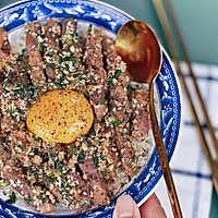#少盐饮食 轻松生活#日式葱酱牛排盖饭的做法图解17