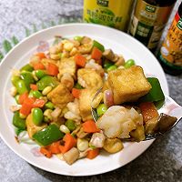 鲜味杂炒舀着吃！豆腐虾仁青豆粒的做法图解15