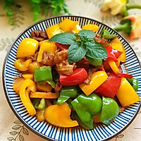 彩椒小炒肉#樱花味道#的做法图解8