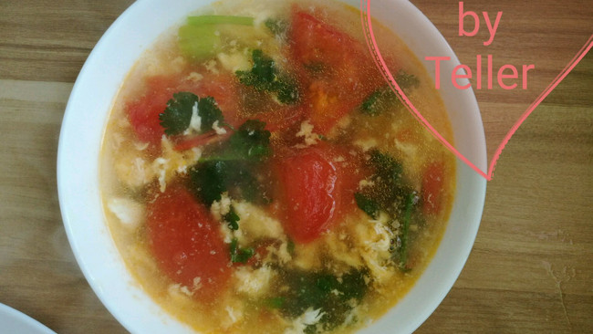 西红柿鸡蛋汤(两人量)的做法