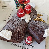 #金龙鱼精英100%烘焙大师赛-爱好组低筋#巧克力树桩蛋糕的做法图解16