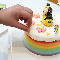 七彩晕染抹面小猴子蛋糕的做法图解23
