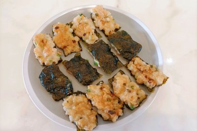 香煎海苔虾饼