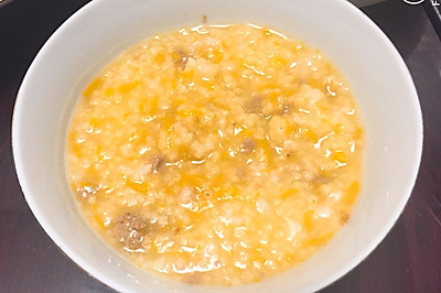 宝宝辅食之南瓜牛肉小米粥