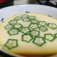 #2021创意料理组——创意“食”光#黄秋葵蒸蛋的做法图解6