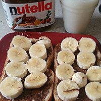 简易早餐nutella香蕉面包片的做法图解1