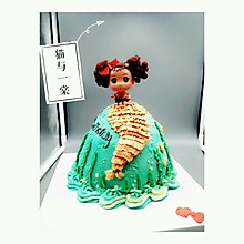 芭比娃娃美人鱼蛋糕