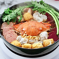#橄榄中国味 感恩添美味#海鲜什锦时蔬火锅的做法图解11