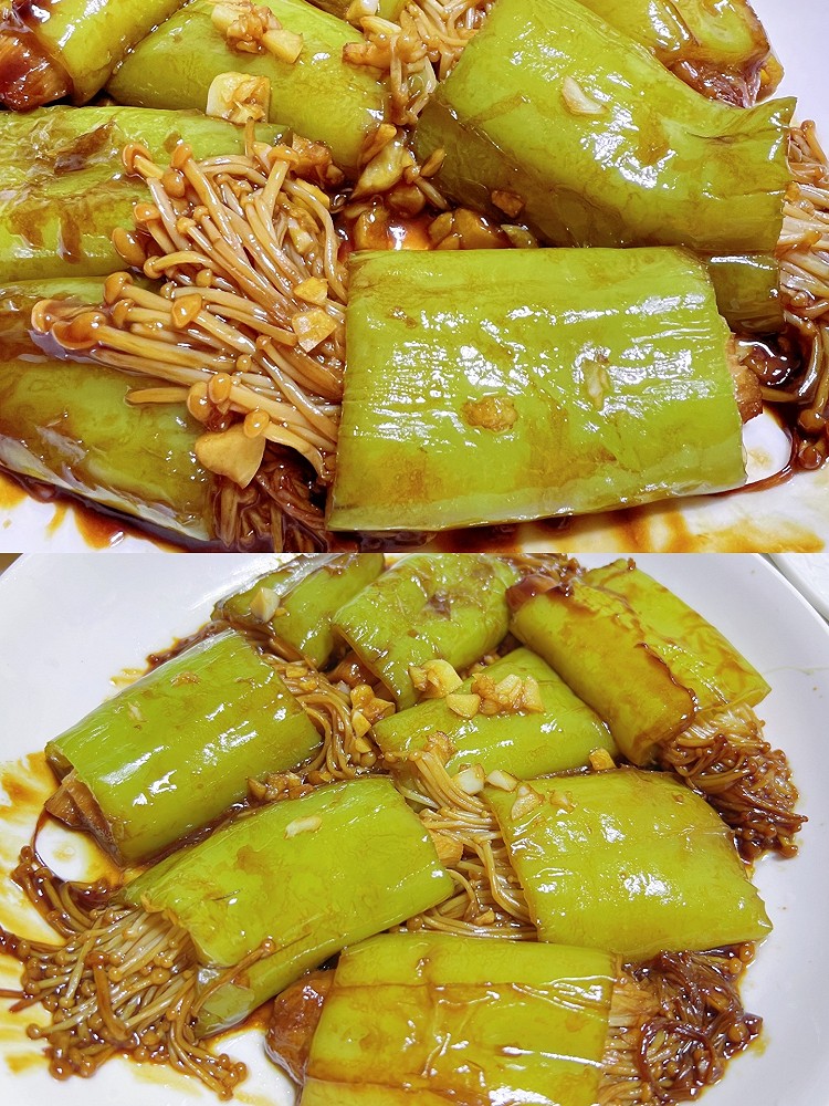 虎皮尖椒金针菇的做法