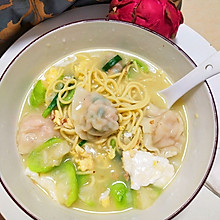 好吃到连汤都不剩的清甜丝瓜鸡蛋手工面