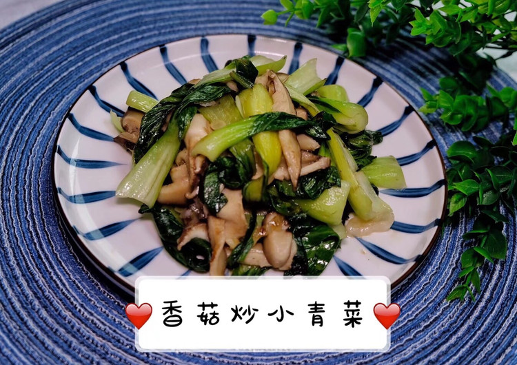 地址营养菜香菇炒小青菜的做法