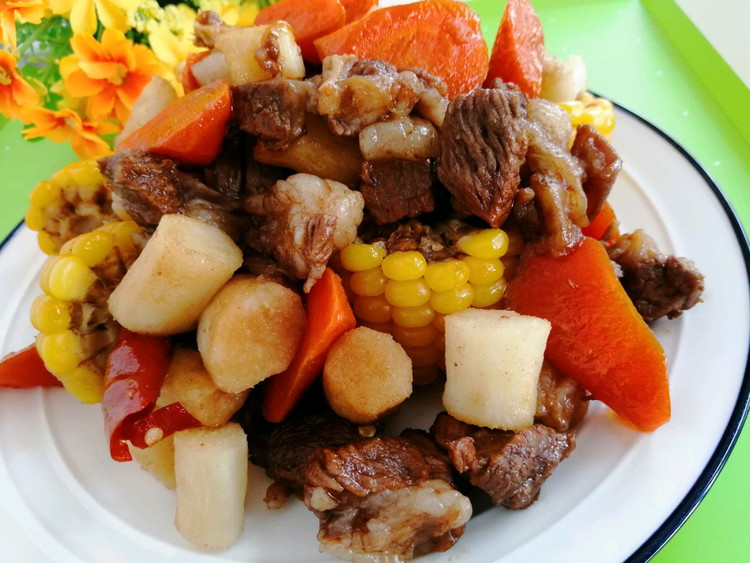 东北-羊肉炖玉米山药胡萝卜的做法