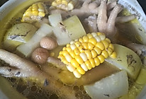 清甜眉豆玉米节瓜鸡脚汤的做法