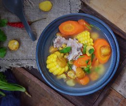 板栗胡萝卜玉米排骨汤的做法
