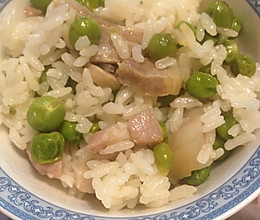 电锅咸肉豌豆饭的做法