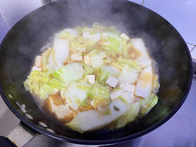 白菜炖豆腐的做法