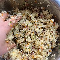 彩虹腊肉糯米团子无添加剂宝宝可食的做法图解11