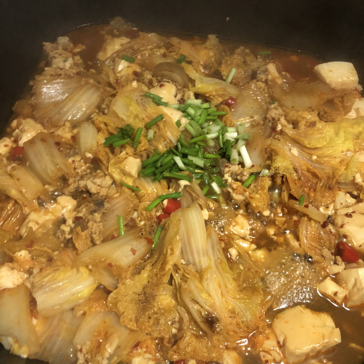 白菜炖豆腐的做法