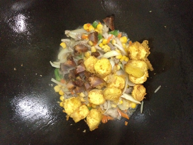 日本豆腐炒肉粒的做法图解6