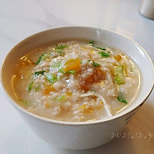 青菜鸡丝杂粮粥